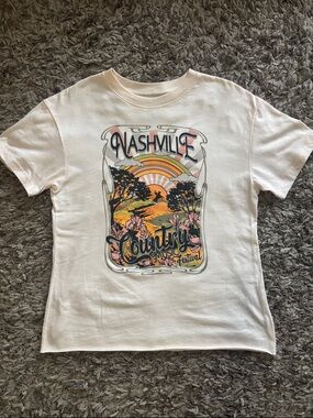 Awake Cream Graphic Tee with Multicolor “Nashville Country Music Festival”